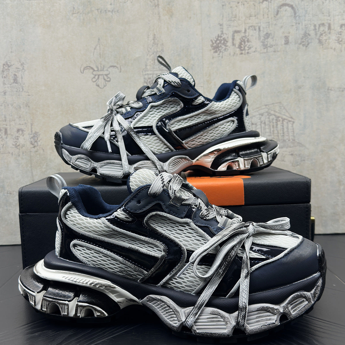 Men's High-grade Dad Breathable Mesh Fashion Handsome Men's Sports Shoes