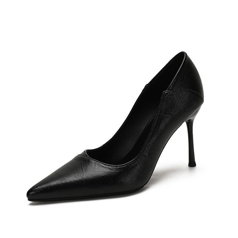 Women's Sheepskin Commuter High Pointed Toe Shallow Mouth Women's Fashion Shoes