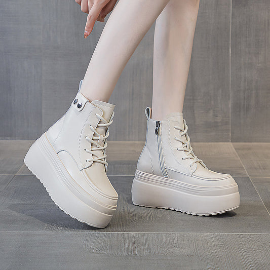 Women's Platform Candy Color Round Toe Fashion Casual Shoes