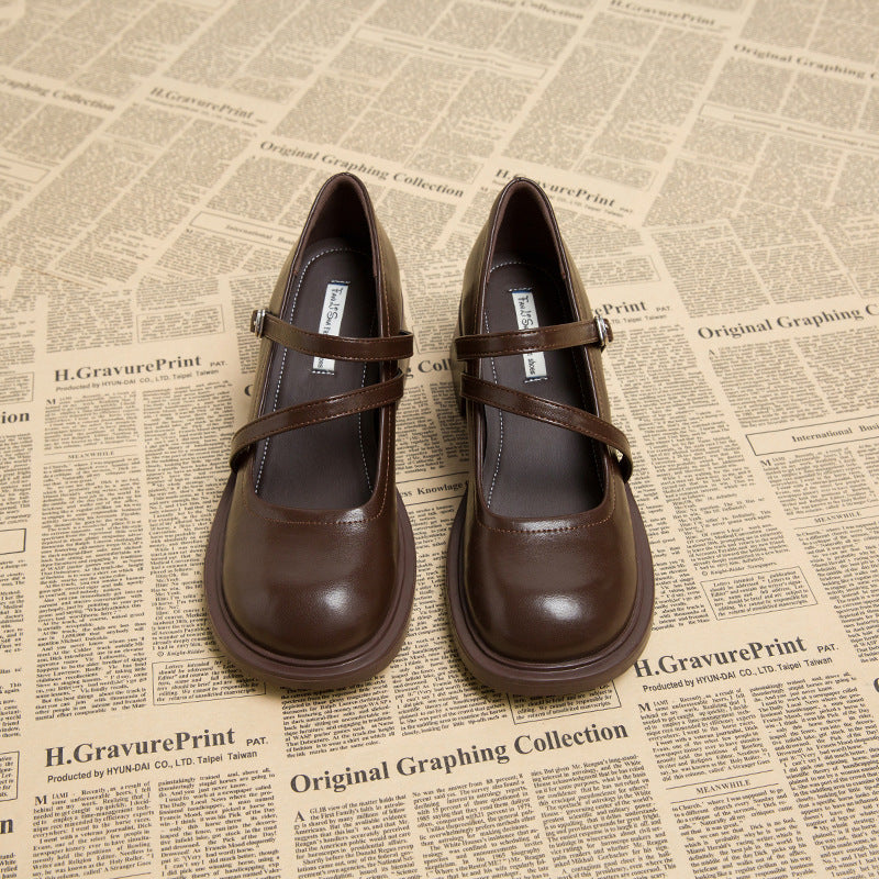 Women's Mary Jane High Versatile Small Chunky Women's Fashion Shoes