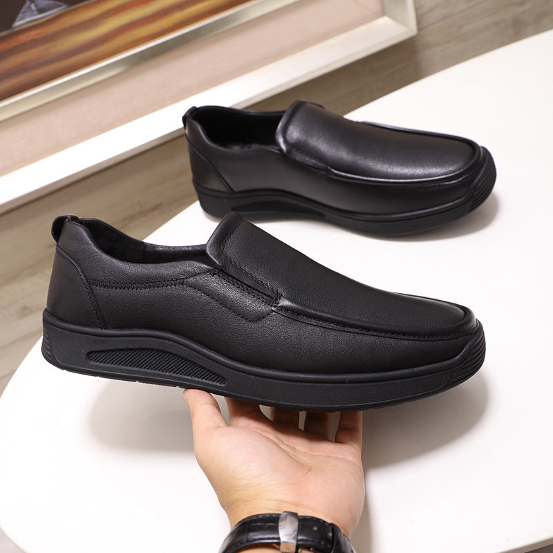 Men's Business Formal Wear Black Large Size Leather Shoes