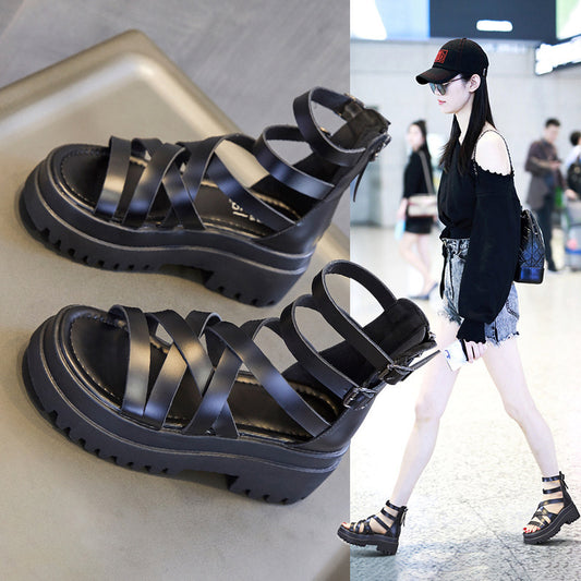 Women's Summer Height Increasing Breathable Hollow Fashion Heels