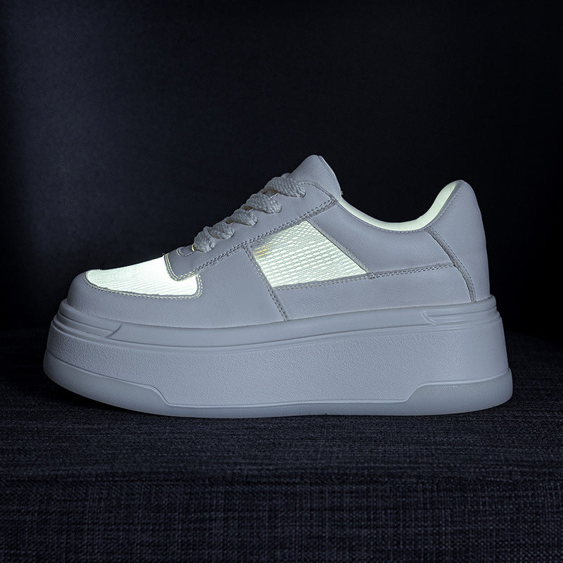 Women's Spring Full Grain Cow Platform Korean Style Casual Shoes