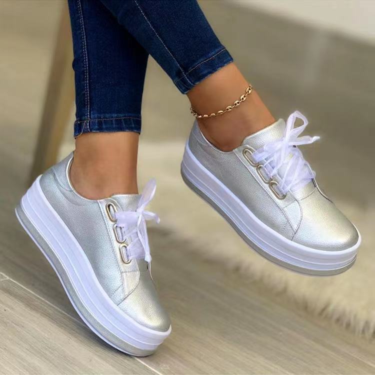 Women's Size Pumps Round Head Thick Bottom Casual Shoes