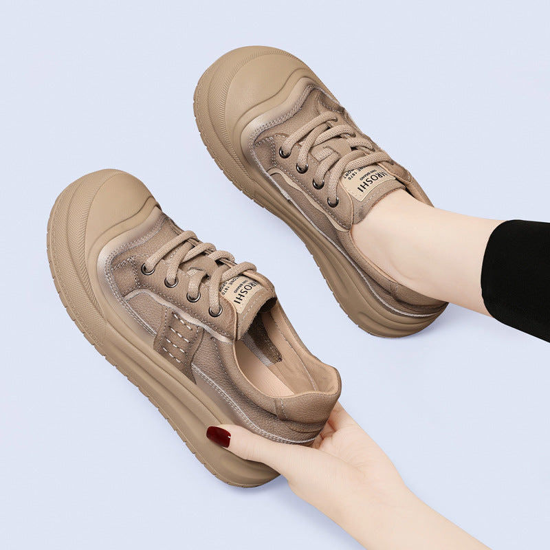 Women's Genuine Retro Autumn Big Toe Soft Women's Casual Shoes