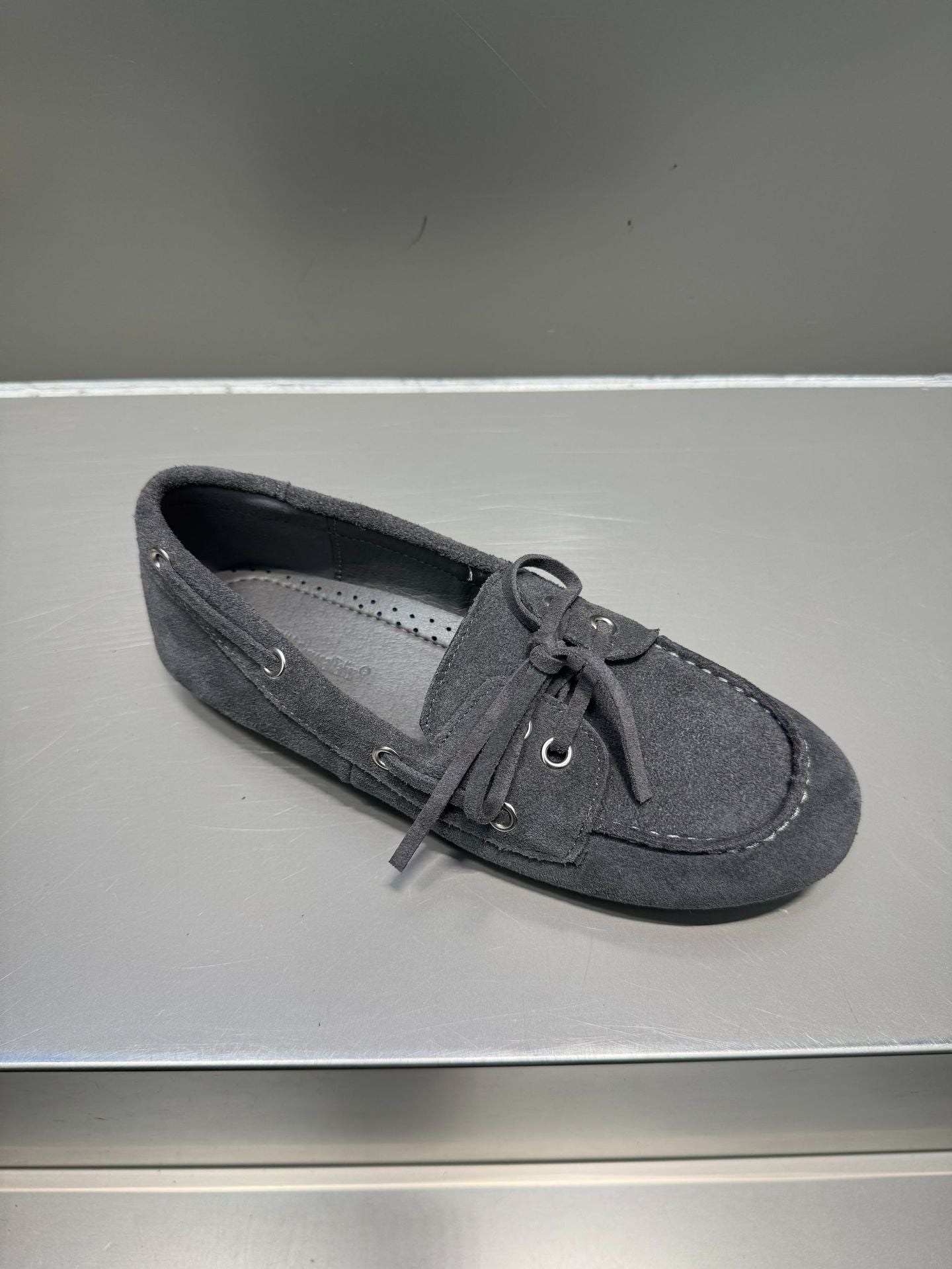 Women's Style Lace Up Round Toe Flat Slip-on Loafers