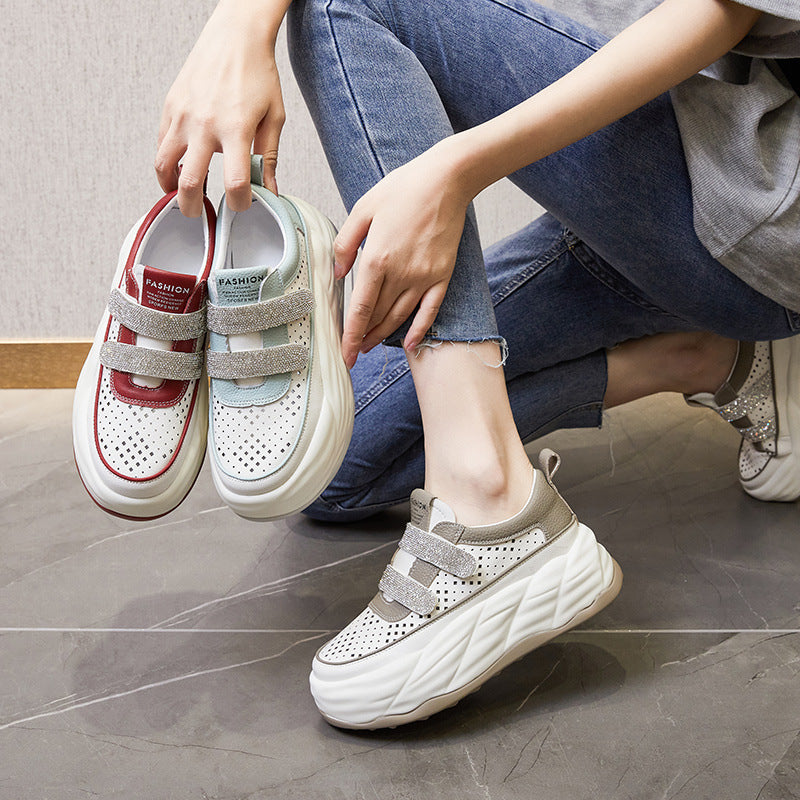 Women's Trendy Simple White Breathable Single-layer Fashionable Casual Shoes