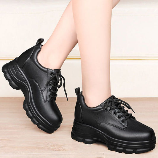 Women's Soft Surface Thick With Hidden British Style Leisure Women's Fashion Shoes