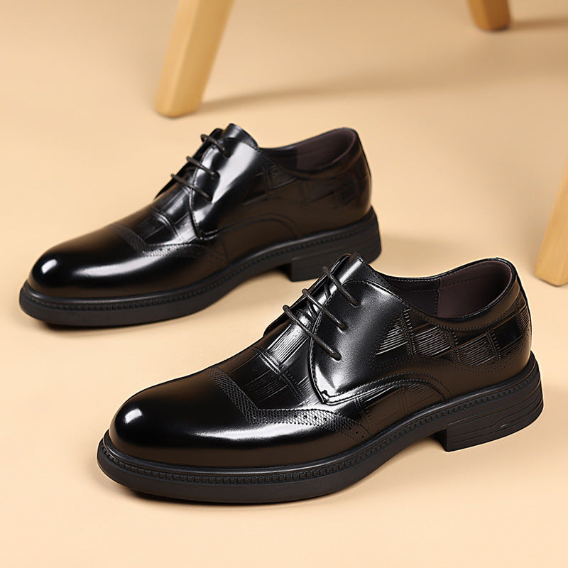Men's First Layer Cowhide Formal Wear Genuine Men's Business Leather Shoes