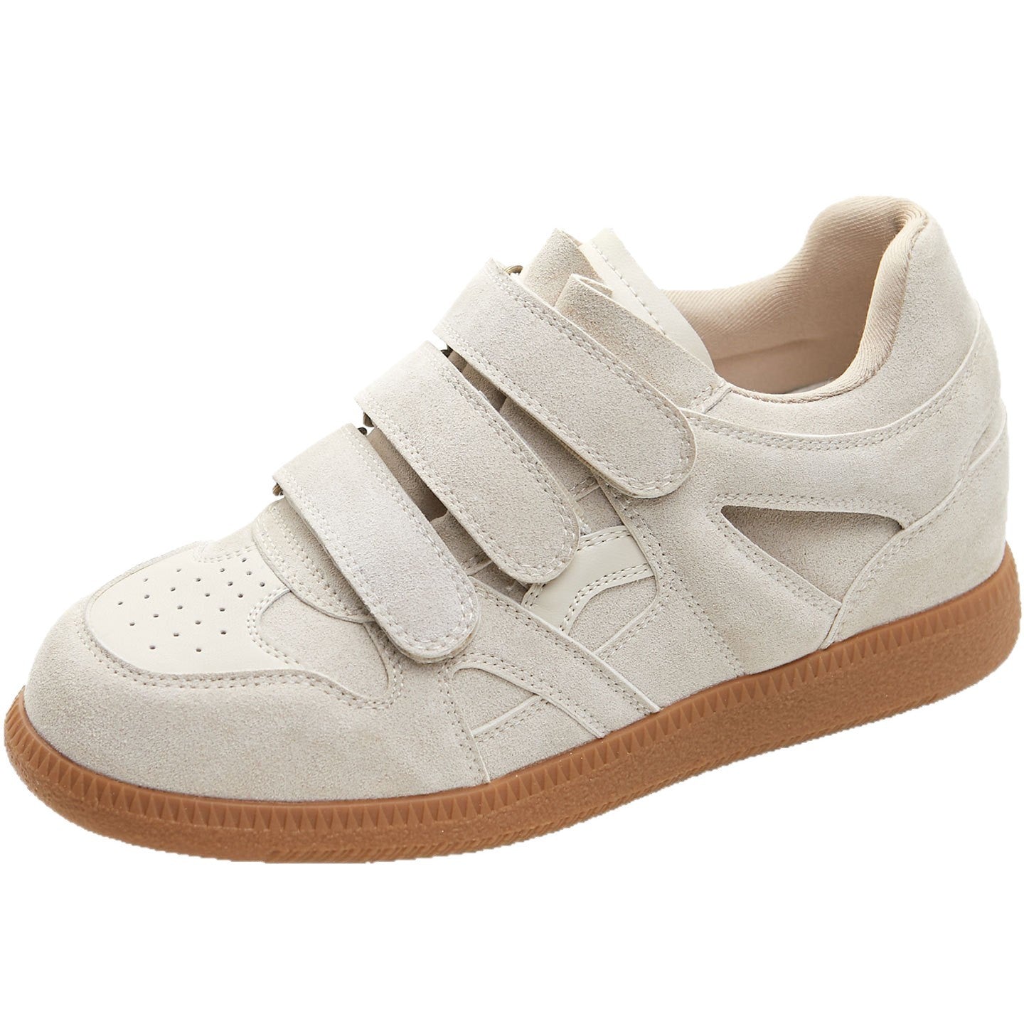 Women's Genuine Retro Height Increasing Insole German Training Spring Magic Stick Casual Shoes