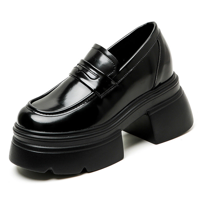 Comfortable Women's Slip-on Platform Height Increasing Loafers