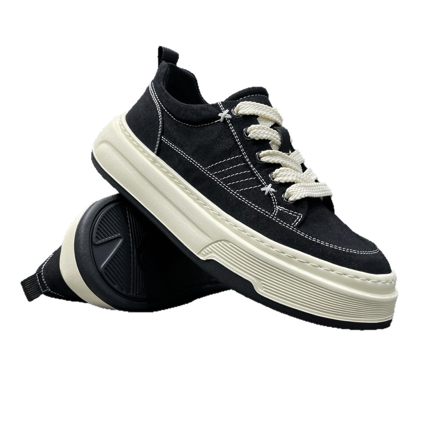 Men's Korean Style Knitted Cloth Low Top Sports Men's Board Shoes