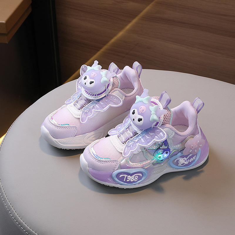 Children's Autumn Breathable Soft Bottom Flashing Light Kid's Sneakers