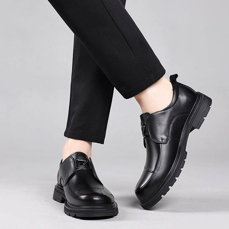 Men's Of First Layer Cowhide Business Spring Fashion Leather Shoes