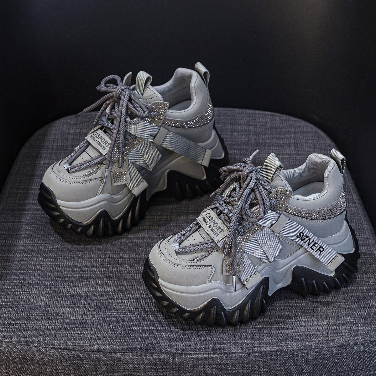 Women's Platform Dad Spring Popular Retro Fashion Height Increasing Women's Casual Shoes