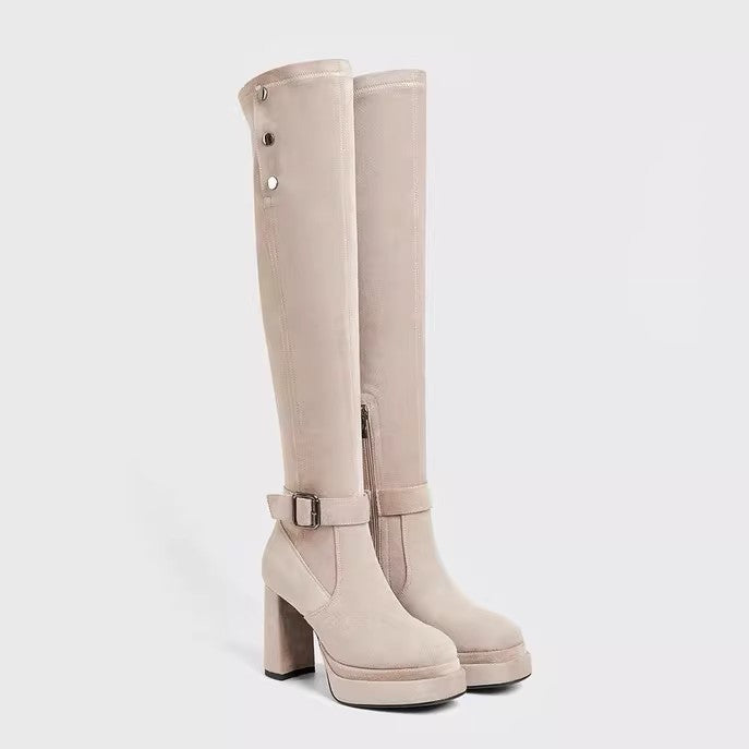 Women's Stretch Korean Drama Female Owner Ancient Early Waterproof Platform Increased Heels