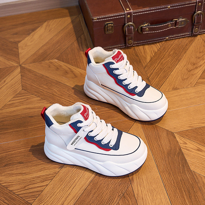 Women's Thick-soled Heightened Daddy Genuine Trendy Muffin Sneakers