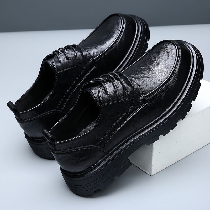 Men's Business Formal Wear Big Head High-grade Breathable British Style Thick Leather Shoes