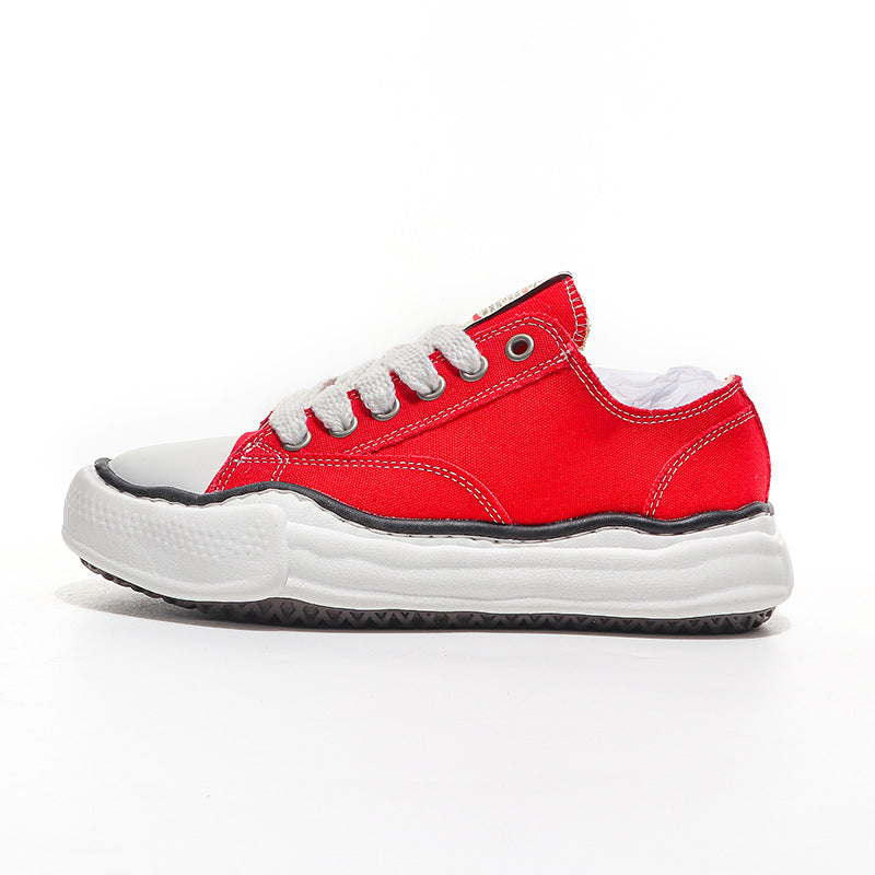 Women's & Men's Dissoed Lovers Retro Trendy Height Increasing Thick Bottom Heightened Large Canvas Shoes