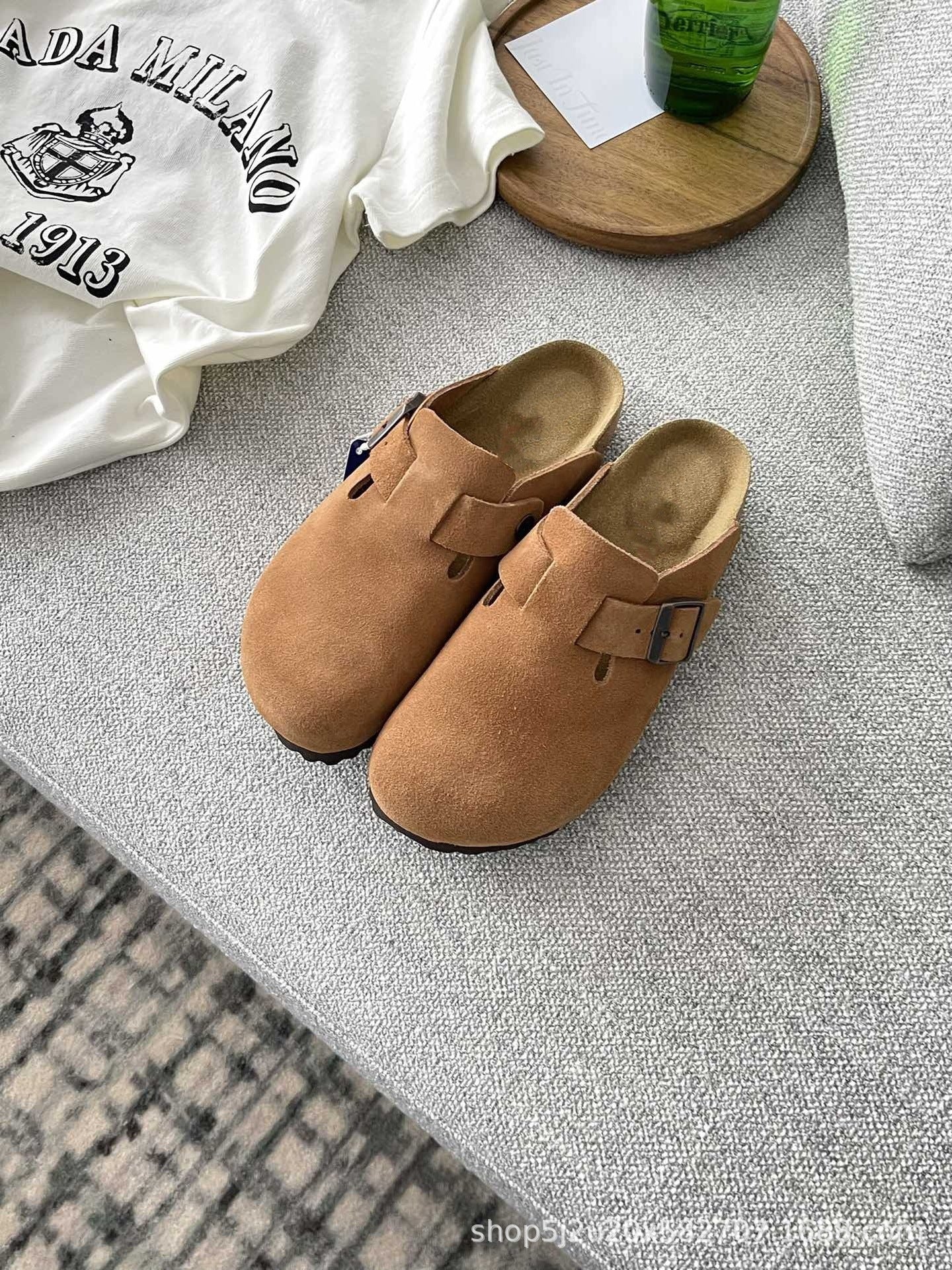 Women's Village Platform Toe Cap Half Cork Slippers