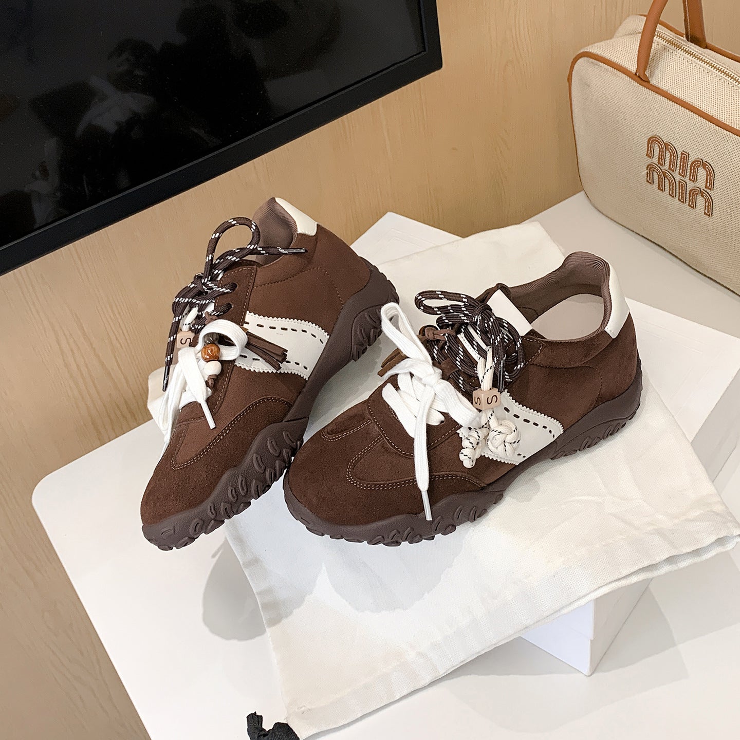 German Training Mandarin Duck Shoelaces Fashion Platform Women's Casual Shoes
