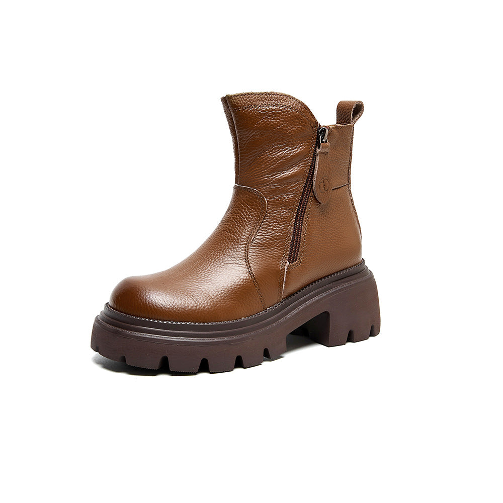 Women's Martin Platform Ankle Rubber Foam Bottom Height Women's Cotton Shoes