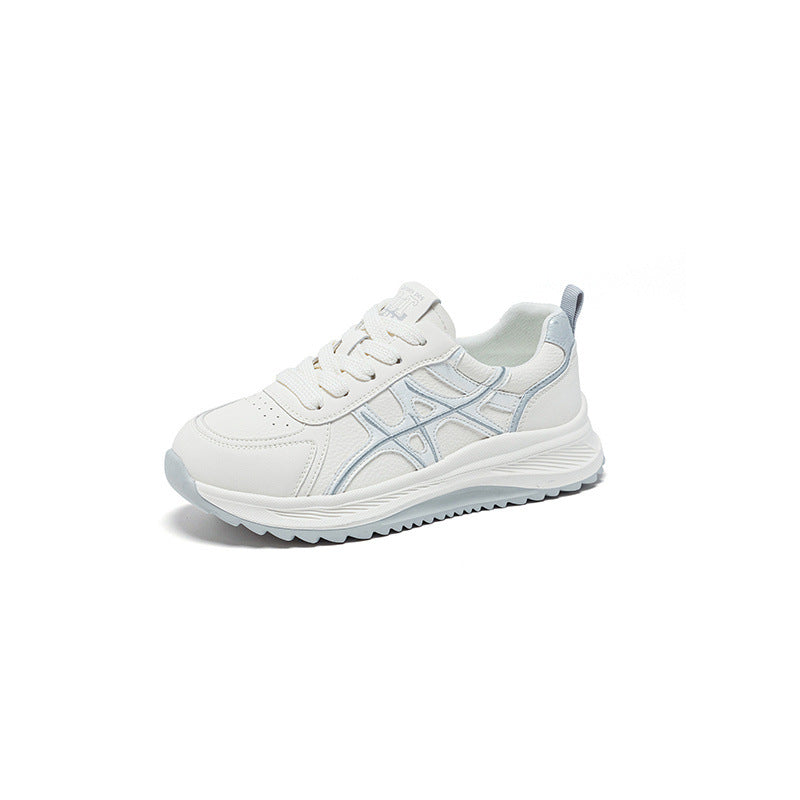 Women's Large Size Thick Bottom Light White Comfortable Sports Men's Shoes