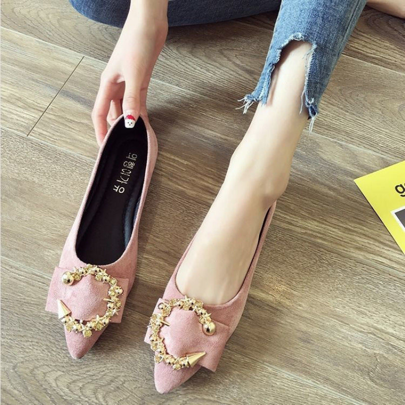 Women's Pumps Low-cut Pointed Flat Soft Bottom Women's Shoes