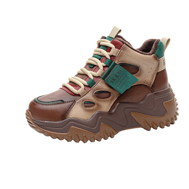 Women's Winter Platform Wedge Sports Dad Fashion Cotton Women's Casual Shoes