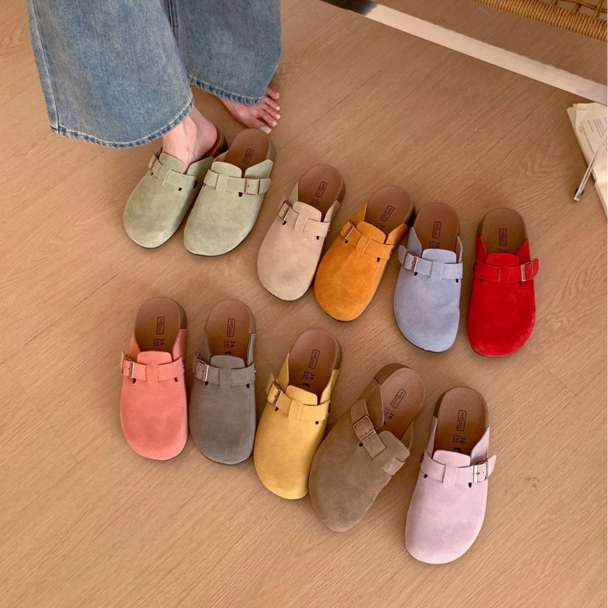 Women's Closed Toe Half Simple Slip-on Pumps Slippers