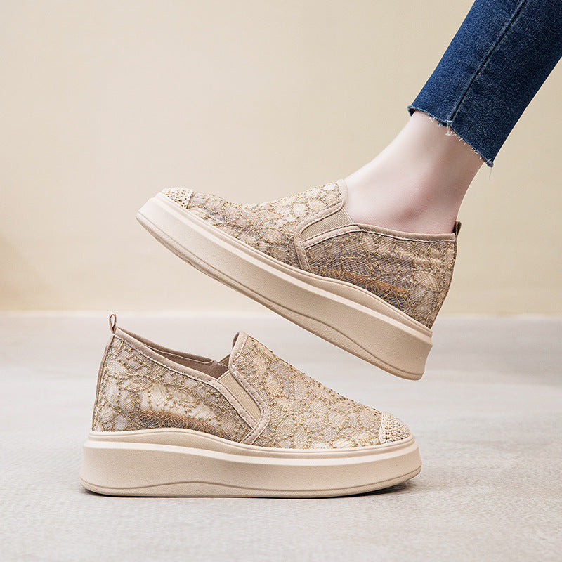 Women's Mesh Fisherman Height Increasing Insole Summer Platform Women's Casual Shoes