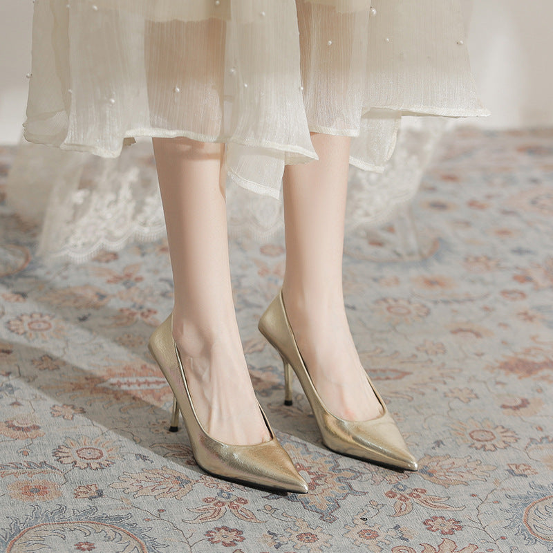 Women's Stiletto Pointed Toe Sier High Comfortable Ladies Women's Fashion Shoes