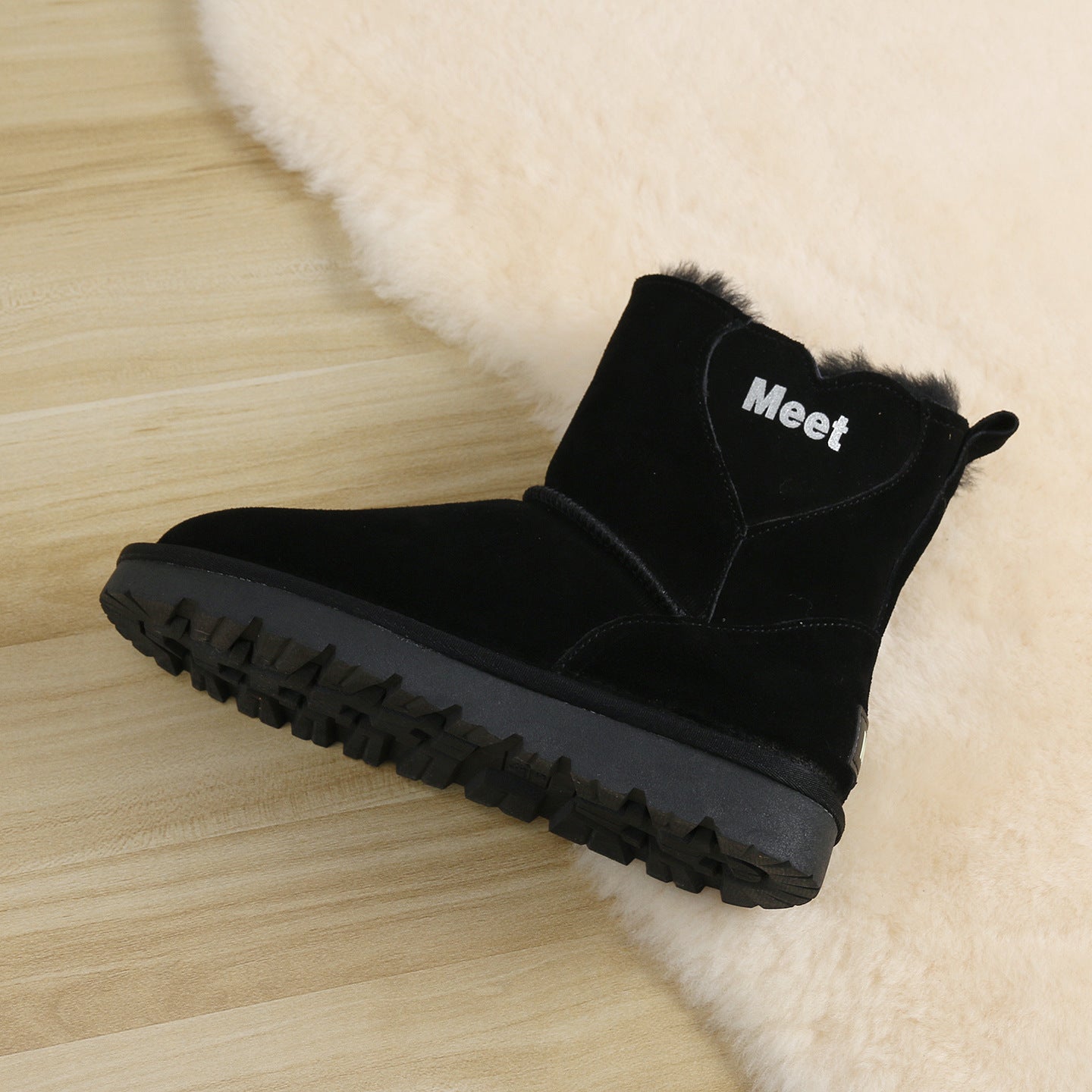 Women's Thickened Real Winter Fur Integrated Cotton Snow Boots