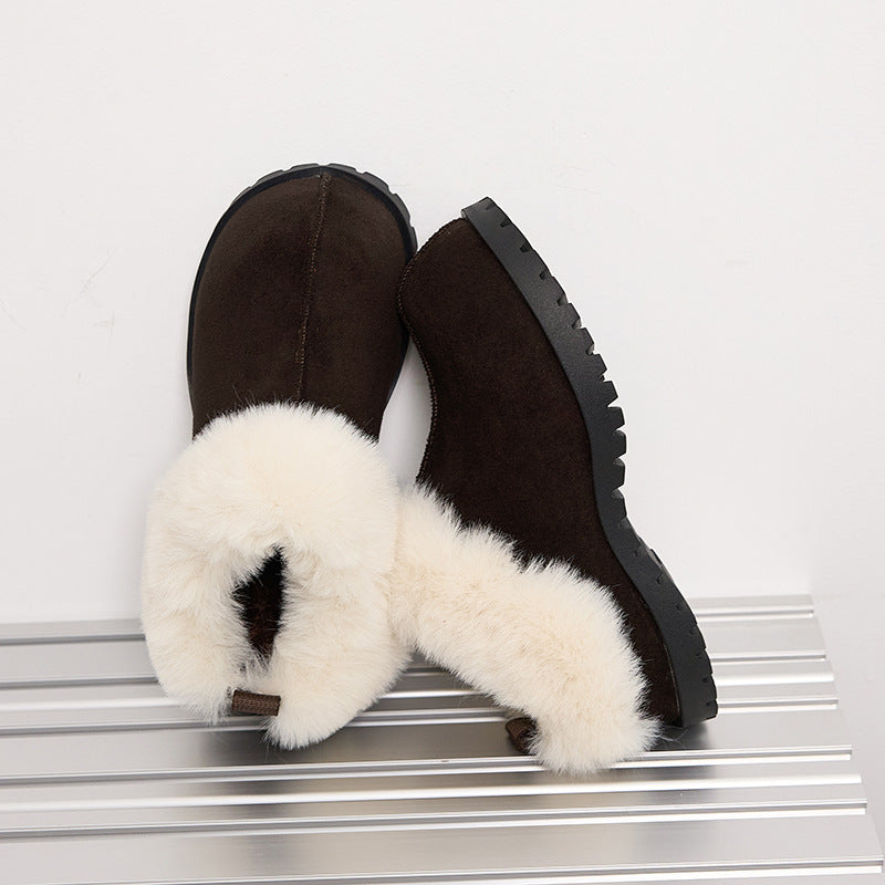 Invisible Height Increasing Step-on Two-way Wear Half Snow Boots