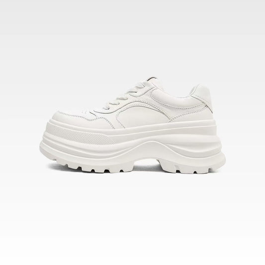 Women's Layer Cowhide Autumn Genuine Platform White Sports Casual Shoes