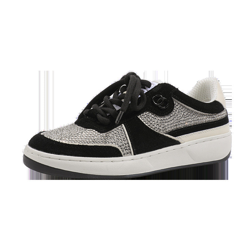 Low Flat Thick Bottom Light Diamond Round Head Sports Skate Heels