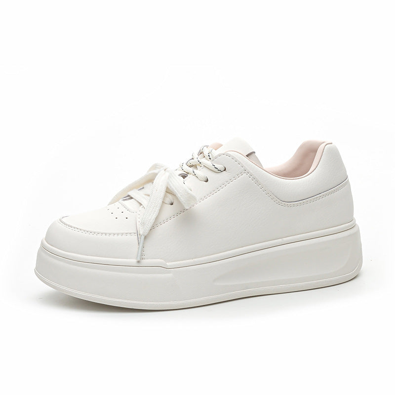 Women's Thick-soled Korean Style White Sports Retro Sneakers