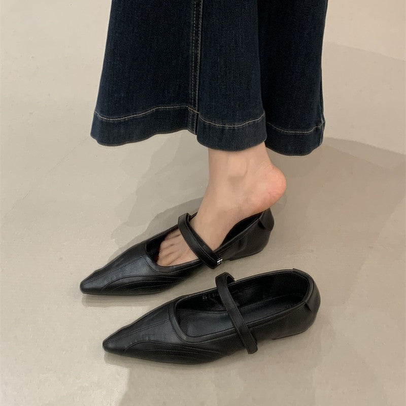 Women's Style Mary Jane Skirt Velcro Shallow Mouth Women's Fashion Shoes