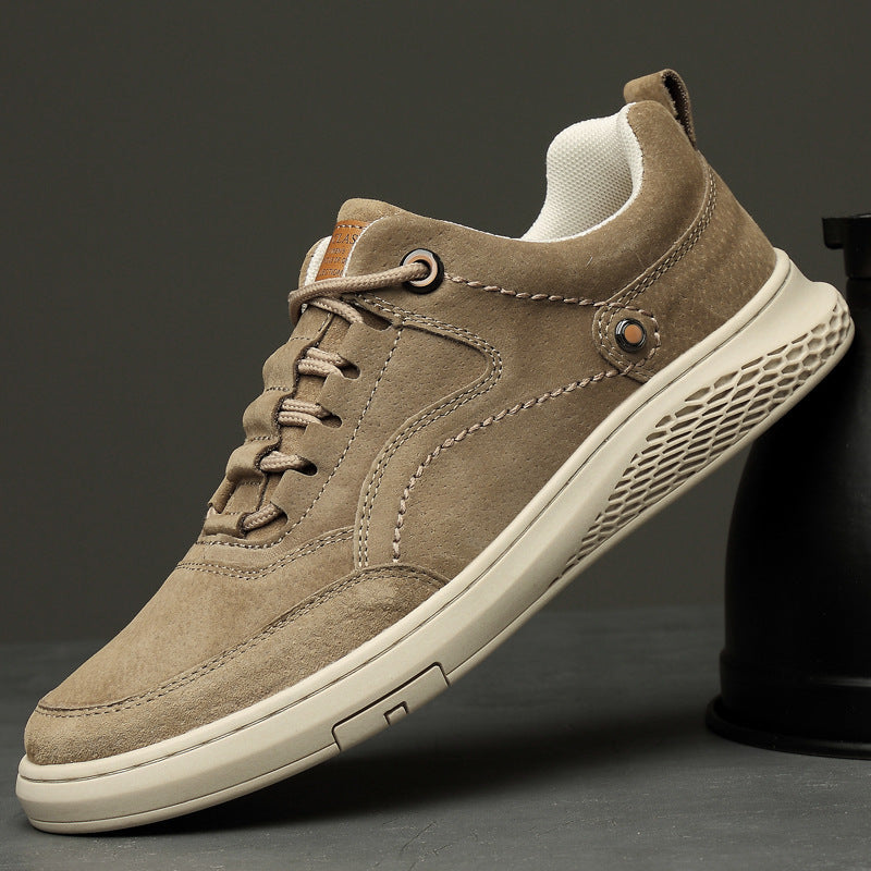 Men's Clearance Broken Size Spring Genuine Soft Bottom Waterproof Suede Breathable Men's Casual Shoes