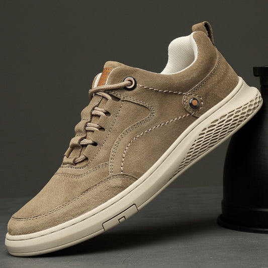 Men's Clearance Broken Size Spring Genuine Soft Bottom Waterproof Suede Breathable Men's Casual Shoes