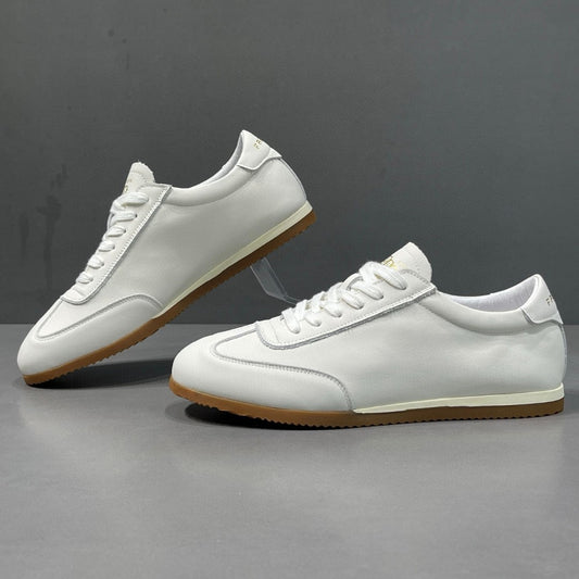 Men's Top Layer Cowhide Easy Wear Summer Flat Breathable Trendy Sneakers