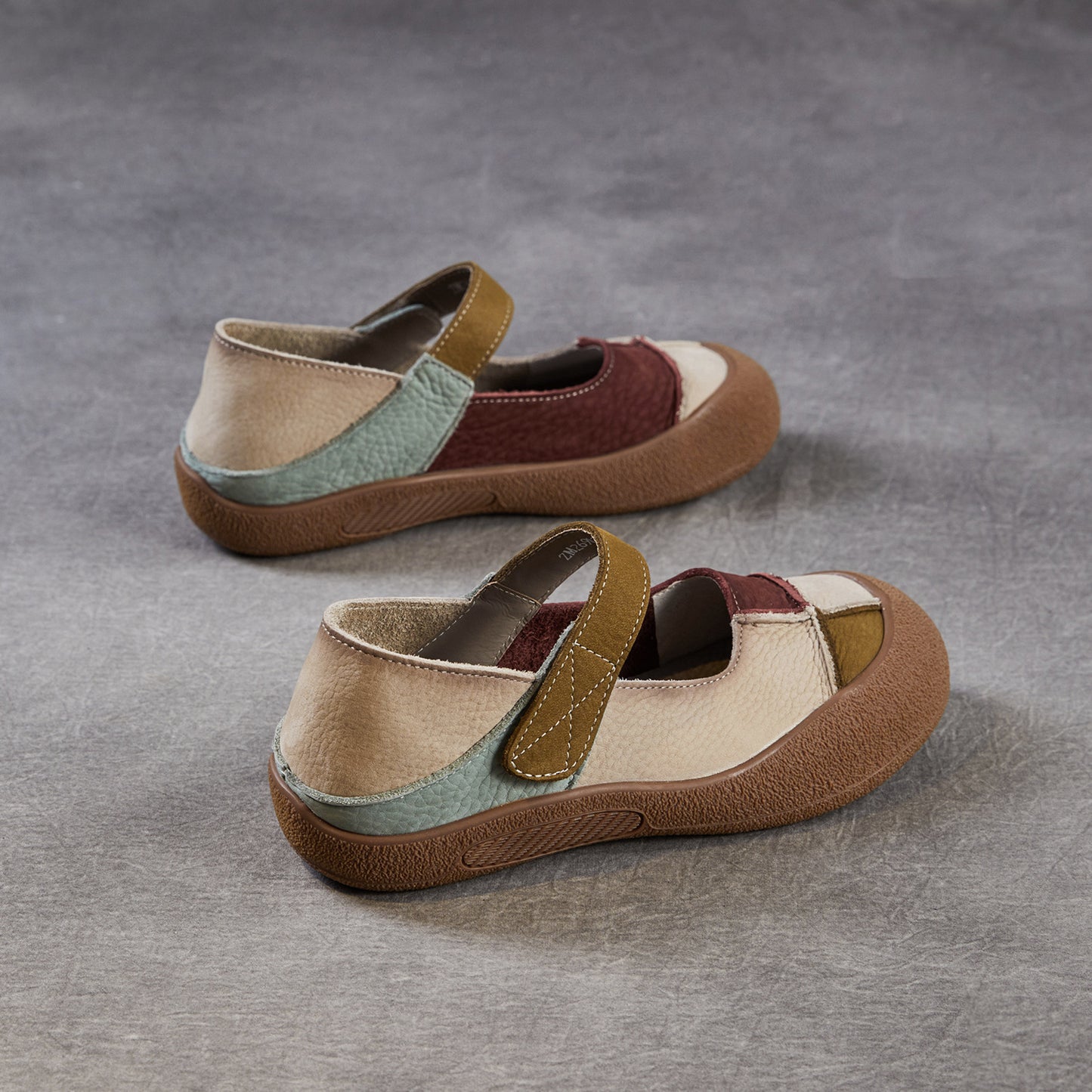 Women's Niche Color Matching Mary Jane Spring Flat Soft Bottom Women's Casual Shoes