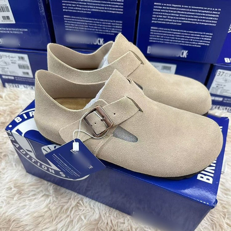 Women's & Men's Cowhide All-inclusive Suede Invisible Height Increasing Women's Casual Shoes