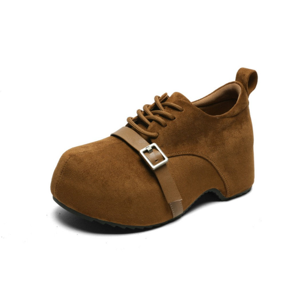 Women's Invisible Height Increasing Insole All-inclusive Thick Bottom Fleece-lined Small Ugly Women's Casual Shoes