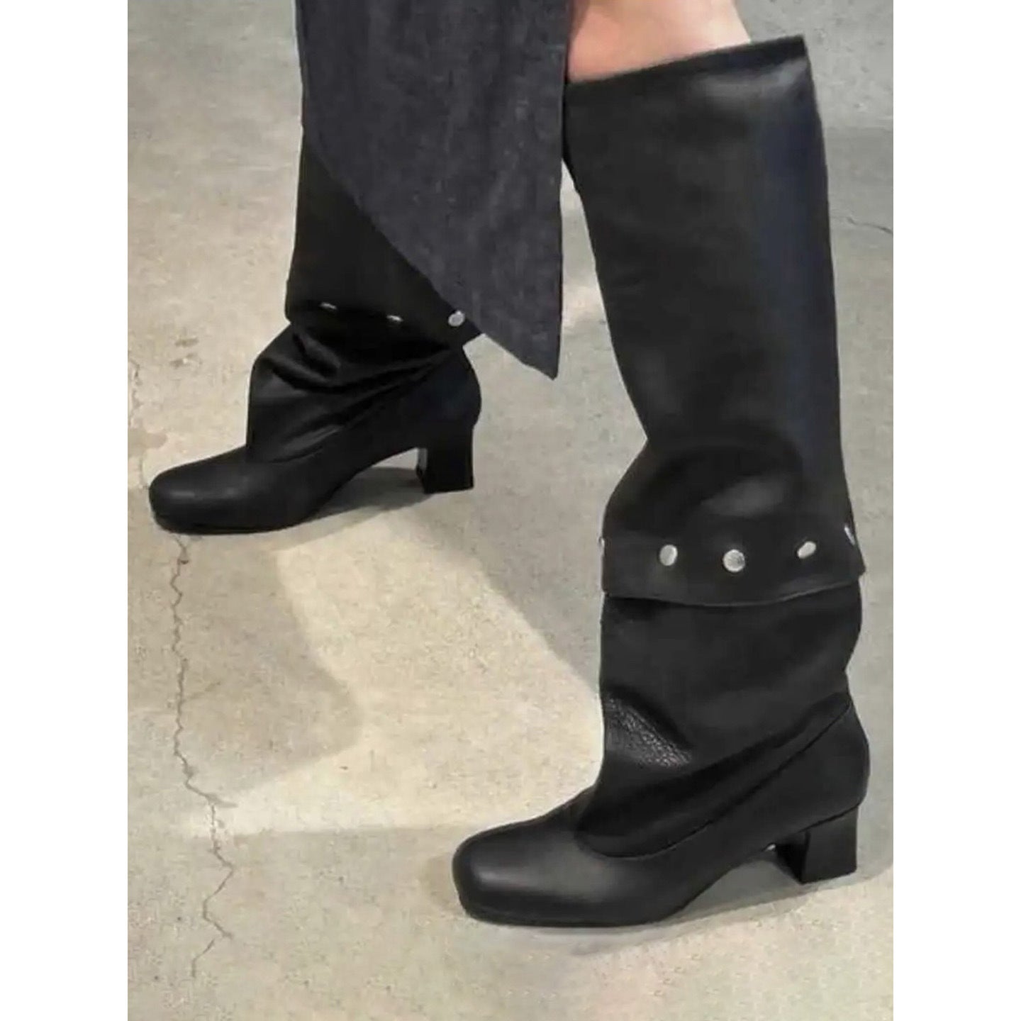 Hair Common Style Round Head Long Boots