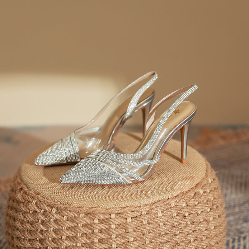 Women's Pointed High Stiletto Genuine Pumps Spring Women's Shoes