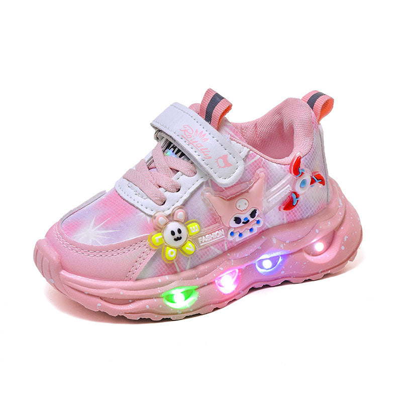 Children's Spring Cartoon Clow Small Flower Surface Kid's Sneakers