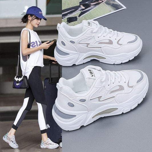 Women's Spring Breathable Daddy Korean Platform Running Sneakers