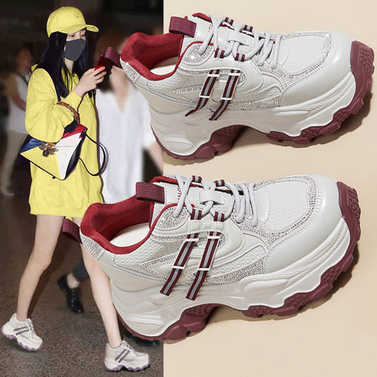 Women's Heightened Daddy Spring Thick Bottom Small Lightweight Leisure Sports Women's Casual Shoes