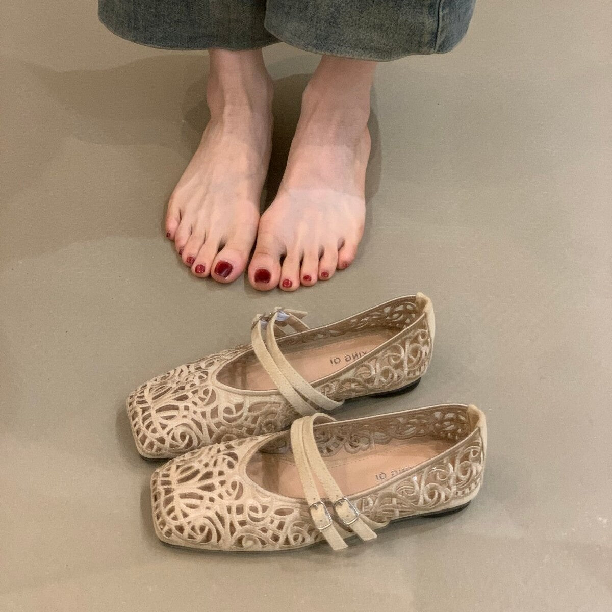 Retro Style Lazy Personality Pleated Suede Evening Closed Toe Women's Fashion Shoes